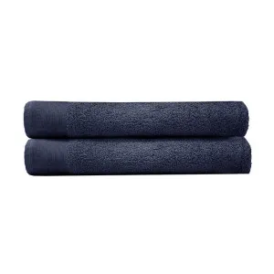 Bambury Elvire Cotton Bath Sheet, Pack of 2, Navy by Bambury, a Towels & Washcloths for sale on Style Sourcebook