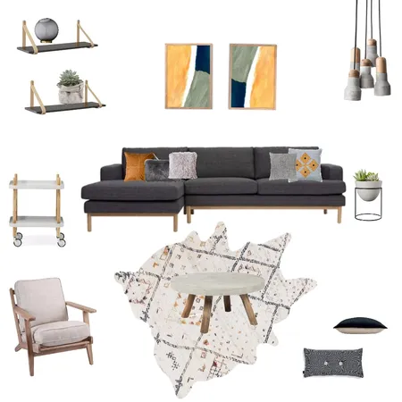 Textural Living Room Interior Design Mood Board by jakandcodesign on Style Sourcebook