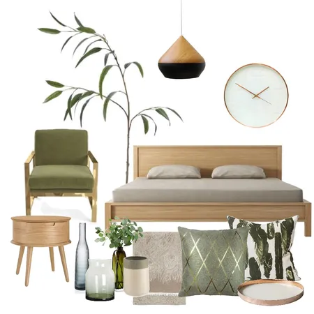 Eucalyptus Bedroom Interior Design Mood Board by elkprints on Style Sourcebook