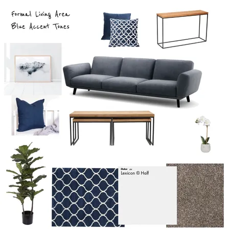 Merenda Project - Scandi Style Blue Accent Tones Formal Living Interior Design Mood Board by Cedar &amp; Snø Interiors on Style Sourcebook
