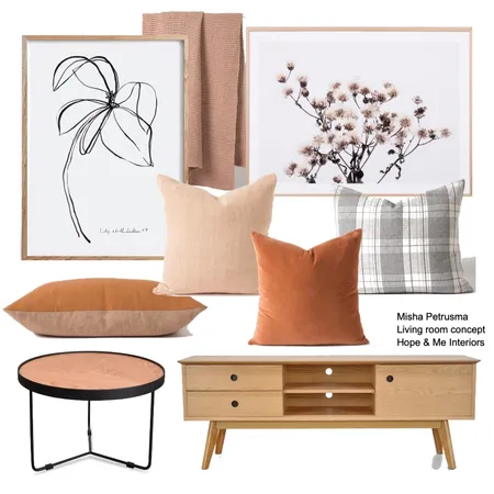 Misha - Living room Interior Design Mood Board by Hope & Me Interiors on Style Sourcebook