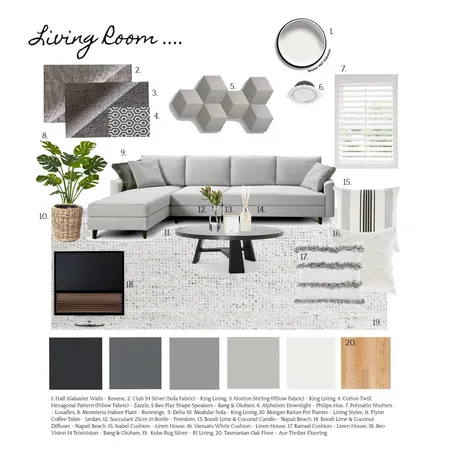 Living Room Interior Design Mood Board by lmg interior + design on Style Sourcebook