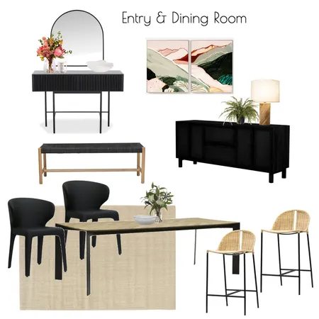 Entry and Dining Room Interior Design Mood Board by Kristina Evans Interior Design on Style Sourcebook