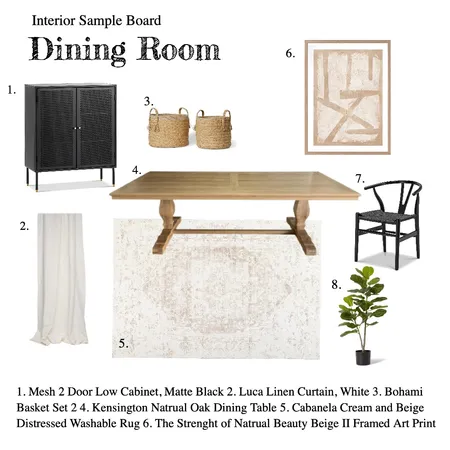 Interior Sample Board - Dining Room Interior Design Mood Board by seniamd on Style Sourcebook