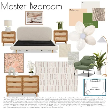 Master Bedroom - Sample Board Interior Design Mood Board by erincolliver on Style Sourcebook