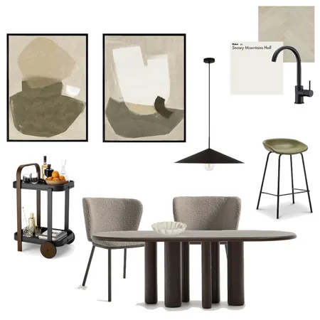 Dark aesthetic dining space Interior Design Mood Board by Muse Interiors on Style Sourcebook