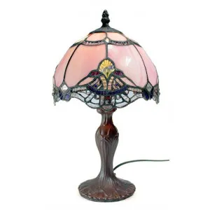 Memphis Tiffany Style Stained Glass Table Lamp, Extra Small, Blush by GG Bros, a Table & Bedside Lamps for sale on Style Sourcebook