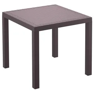 Siesta Orlando Resin Wicker Square Outdoor Dining Table, 80cm, Chocolate by Siesta, a Tables for sale on Style Sourcebook