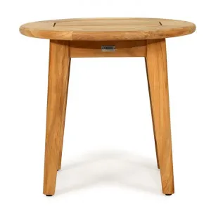 Maroochydore Teak Timber Round Outdoor Side Table by Ambience Interiors, a Tables for sale on Style Sourcebook