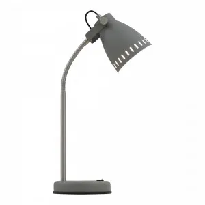 Telbix Nova Industrial Style Adjustable Table Lamp (E27) Grey by Telbix, a Table & Bedside Lamps for sale on Style Sourcebook