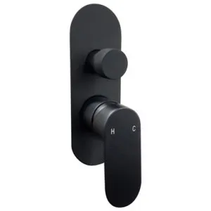 Raven Bath/Shower Mixer With Diverter Black | Made From Brass In Matte Black By Raymor by Raymor, a Bathroom Taps & Mixers for sale on Style Sourcebook