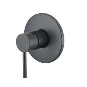 Projix Mk2 Bath/Shower Mixer Round Plate Pin Lever | Made From Zinc/Alloy/Brass In Black By Raymor by Raymor, a Bathroom Taps & Mixers for sale on Style Sourcebook