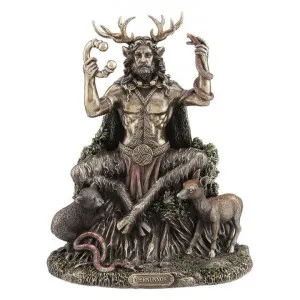 Veronese Cold Cast Bronze Coated Celtic Mythology Figurine, Cernunnos by Veronese, a Statues & Ornaments for sale on Style Sourcebook