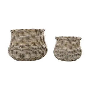 Cancun 2 Piece Rattan Basket Set by Florabelle, a Baskets & Boxes for sale on Style Sourcebook
