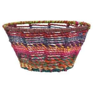 Amita Fabric Wrapped Iron Oval Storage Bowl, Large by Casa Uno, a Baskets & Boxes for sale on Style Sourcebook