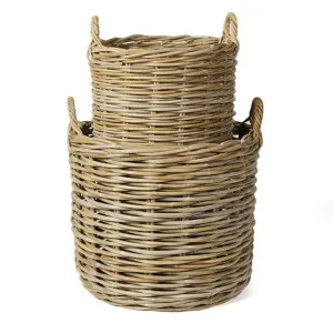 Winslow 2 Piece Cane Round Basket Set by Wicka, a Baskets & Boxes for sale on Style Sourcebook