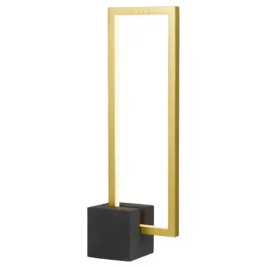 Modric Concrete & Metal Dimmable LED Table Lamp, Gold / Black by Telbix, a Table & Bedside Lamps for sale on Style Sourcebook