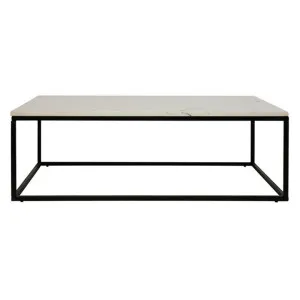 Jal Marble & Metal Coffee Table, 120cm, White / Black by Fobbio Home, a Coffee Table for sale on Style Sourcebook