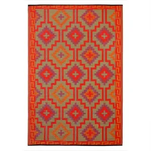 Lhasa Reversible Outdoor Rug, 179x90cm, Orange / Violet by Fobbio Home, a Outdoor Rugs for sale on Style Sourcebook
