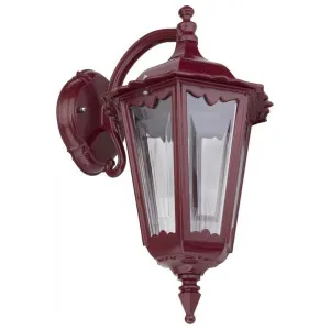 Chester Italian Made IP43 Exterior Down Wall Lantern, Style B, Small, Burgundy by Domus Lighting, a Outdoor Lighting for sale on Style Sourcebook