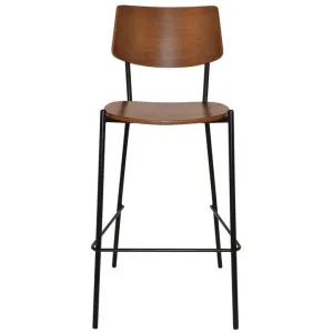 Texas Commercial Grade Steel Bar Stool, Timber Seat, Light Walnut / Black by Eagle Furn, a Bar Stools for sale on Style Sourcebook
