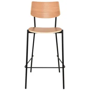 Texas Commercial Grade Steel Bar Stool, Timber Seat, Natural / Black by Eagle Furn, a Bar Stools for sale on Style Sourcebook
