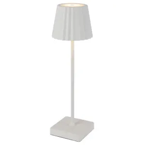 Mindy IP54 Indoor / Outdoor Rechargeable LED Touch Table Lamp, CCT, White by Telbix, a Table & Bedside Lamps for sale on Style Sourcebook