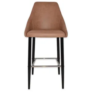 Stockholm Commercial Grade Pelle Fabric Bar Stool, Metal Leg, Tan / Black by Eagle Furn, a Bar Stools for sale on Style Sourcebook