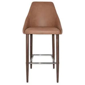 Stockholm Commercial Grade Pelle Fabric Bar Stool, Metal Leg, Tan / Light Walnut by Eagle Furn, a Bar Stools for sale on Style Sourcebook