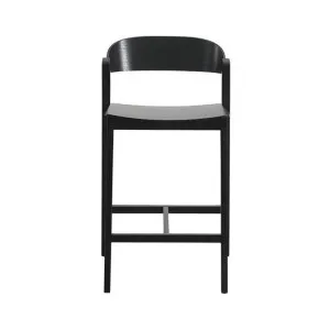 Moooi Commercial Grade Timber Counter Stool, Black by casabona, a Bar Stools for sale on Style Sourcebook