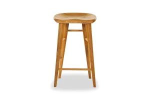 Saddle Bar Stool, Oak, by Lounge Lovers by Lounge Lovers, a Bar Stools for sale on Style Sourcebook