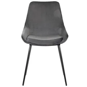 Domo Velvet Fabric Dining Chair, Charcoal by Maison Furniture, a Dining Chairs for sale on Style Sourcebook