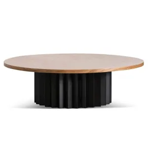 Ex Display - Luther Round Messmate Coffee Table - Black Base by Interior Secrets - AfterPay Available by Interior Secrets, a Coffee Table for sale on Style Sourcebook