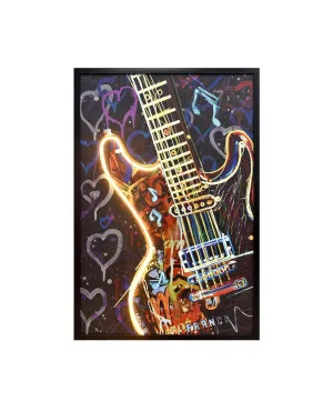 Hand Painted LED Neon Serenade Wall Art Canvas 90cm x 60cm by Luxe Mirrors, a Artwork & Wall Decor for sale on Style Sourcebook