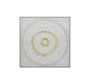 Hand Painted Textured Circle Wall Art Canvas 100cm x 100cm by Luxe Mirrors, a Artwork & Wall Decor for sale on Style Sourcebook
