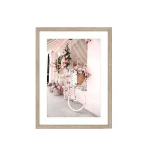 Retro Bike with Flowers Framed Wall Art 80cm x 60cm by Luxe Mirrors, a Artwork & Wall Decor for sale on Style Sourcebook
