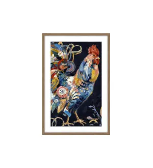 Vibrant Rooster Framed Wall Art 80cm x 60cm by Luxe Mirrors, a Artwork & Wall Decor for sale on Style Sourcebook