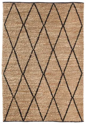 Livia Diamond Pattern Natural Jute and Cotton Rug by Miss Amara, a Contemporary Rugs for sale on Style Sourcebook
