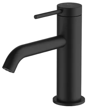 Venice Curved Basin Mixer Matte Black by Oliveri, a Bathroom Taps & Mixers for sale on Style Sourcebook