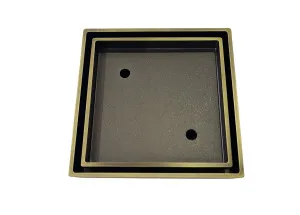 KFG Tile Insert Antique Brass 115x115x75mm by Niclis, a Shower Grates & Drains for sale on Style Sourcebook