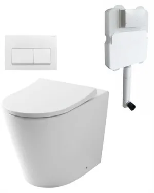 Renee Rimless In-wall Toilet Suite S&P Trap with Square ABS Matte White Button by decina, a Toilets & Bidets for sale on Style Sourcebook