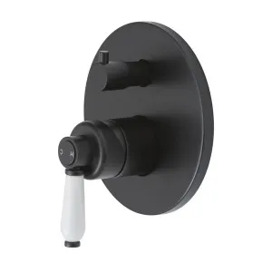 Eleanor Wall/Shower Mixer w Diverter Black/White by Fienza, a Laundry Taps for sale on Style Sourcebook