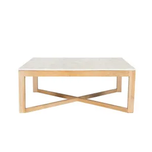 Milo Flute Mango Wood & Marble Top Coffee Table by James Lane, a Coffee Table for sale on Style Sourcebook