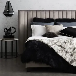 Lulu Bed - Charcoal - Queen by Darcy & Duke, a Bed Heads for sale on Style Sourcebook