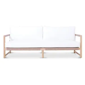 Natamia Teak Timber & Cord Outdoor Sofa, 3 Seater by Ambience Interiors, a Outdoor Sofas for sale on Style Sourcebook