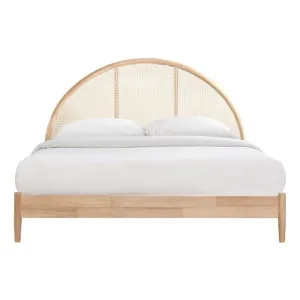 Avery Arch Timber & Rattan Platform Bed, Double by Room Life, a Beds & Bed Frames for sale on Style Sourcebook