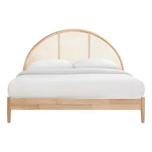 Avery Arch Timber & Rattan Platform Bed, Queen by Room Life, a Beds & Bed Frames for sale on Style Sourcebook