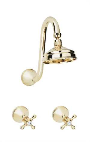 Georgian 3 Piece Shower Sets Brass Gold by Bastow, a Laundry Taps for sale on Style Sourcebook