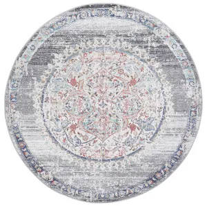 June Hollow Medalion Transitional Grey Round Rug by Wild Yarn, a Contemporary Rugs for sale on Style Sourcebook