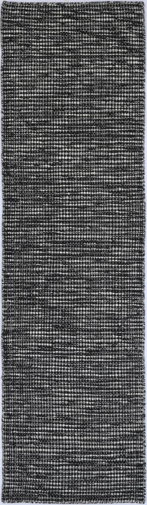 Nordic Black White Reversible Wool Hall Runner by Wild Yarn, a Contemporary Rugs for sale on Style Sourcebook